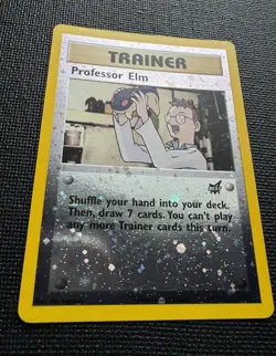 Pokemon Professor Elm 3/9 Best of Game Reverse Holo 2002 - Image 3