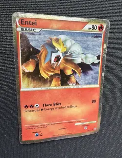 Entei HGSS20 - Pokemon Shiny Black Star Promo - Holo - MP - Image 3