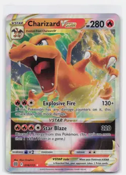 CHARIZARD VSTAR 018/172 HOLO RARE VSTAR BRILLIANT STARS POKEMON NEAR MINT - Image 2
