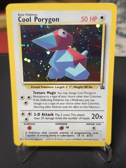 Pokemon TCG Cool Porygon #15 Black Star Promo Wotc Cosmo Holo LP/NM - Image 1