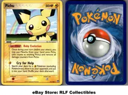 2007 Pokemon, EX Power Keepers, #21/108 Pichu, Rare - Image 1