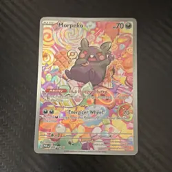 Pokemon Morpeko Illustration Rare Full Art Holo 206/182 SV04 Paradox Rift 70 HP - Image 1