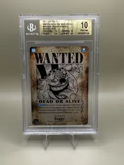 BGS PRISTINE 10 Buggy One Piece Wanted Poster SP SR Holo OP09-051 - Image 1