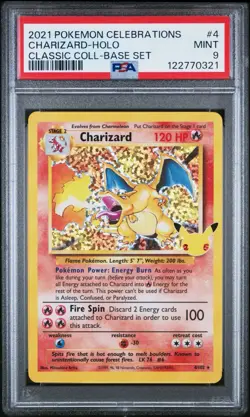 CHARIZARD 4/102 PSA 9 CLASSIC COLLECTION CELEBRATIONS POKEMON CARD ENGLISH - Image 1