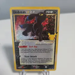 2007 Pokemon Umbreon Gold Star 17/17 Celebrations: Classic Collection Holo NM/M - Image 1