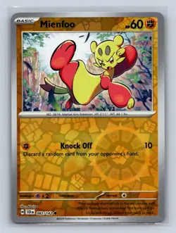 Mienfoo Reverse Holo SV07: Stellar Crown #083/142 Pokemon TCG NM - Image 1