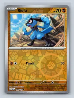 Riolu Reverse Holo SV07: Stellar Crown #081/142 Pokemon TCG NM - Image 1