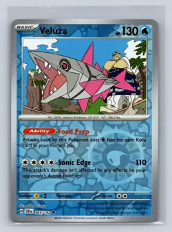 Veluza Reverse Holo SV07: Stellar Crown #045/142 Pokemon TCG NM - Image 1