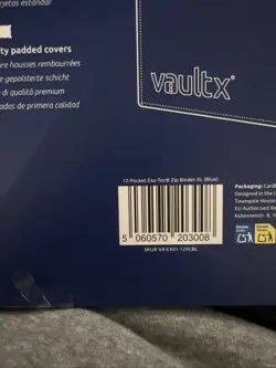 Vault X Black 12 Pocket Zip Binder XL Brand New - Image 2