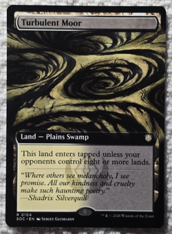 Turbulent Moor EXTENDED ART NON-FOIL Secrets of Strixhaven Magic MTG R 0104 SOC - Image 1