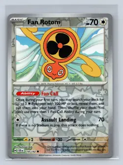 Fan Rotom Reverse Holo SV07: Stellar Crown #118/142 Pokemon TCG NM - Image 1