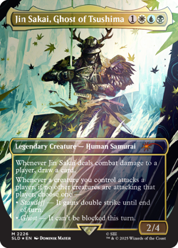 Jin Sakai, Ghost of Tsushima – Near Mint – FOIL – MTG Universes Beyond - Image 1