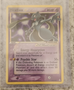 Pokemon Mewtwo Star 103/110 EX Holon Phantoms Ultra Rare Holo 80HP Psychic Star - Image 1