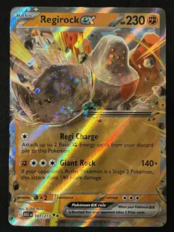 Pokemon TCG Regirock ex 107/217 Double Rare - Ascended Heroes - Pack Fresh ✅ - Image 1