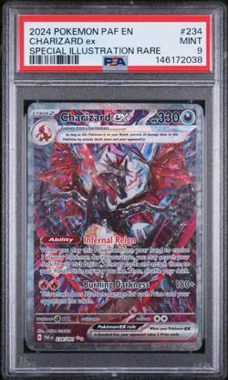 PSA 9 🔥🔥 Pokemon 2024 PAF en Charizard EX Special Illustration PSA #234 - Image 1