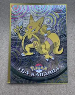 2000 Pokemon Card - Topps Chrome - Kadabra #64 - TV Animation Series - NM - Image 3