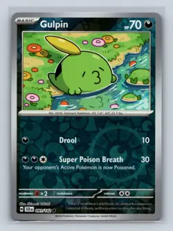 Gulpin Reverse Holo SV07: Stellar Crown #091/142 Pokemon TCG NM - Image 1
