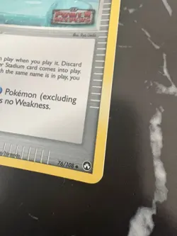 Pokemon TCG Glacia's Stadium EX Power Keepers 76/108 - Stamped Reverse Holo - Image 2