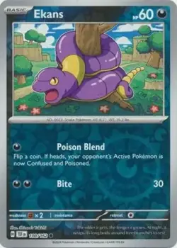 Ekans - Reverse Holo - Uncommon - Temporal Forces - Pokemon - 100/162 - Image 1