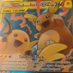 Pokemon TCG Raichu & Alolan Raichu GX 54/236 Sm-Unified Minds Holo - Image 3