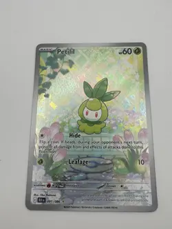Pokemon TCG Petilil 091/086 Illustration Rare NM SV: Black Bolt - Image 2