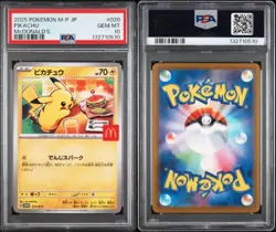 Pikachu 020/M-P McDonald’s Happy Set Promo 2025 jpn PSA 10 Gem MT Pokemon TCG - Image 3