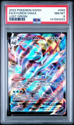 2022 Pokemon SW&SH LOST ORIGIN #49 KYUREM VMAX Full Art | PSA | Pokemon - Image 1