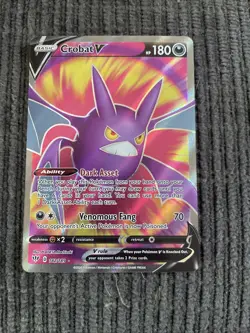 Crobat V (Full Art) 182/189 SWSH03: Darkness Ablaze Pokemon TCG NM Holo - Image 1