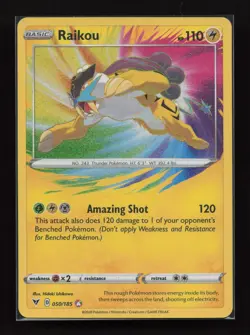 Raikou 050/185 Amazing Rare Vivid Voltage Pokemon Near Mint - Image 1