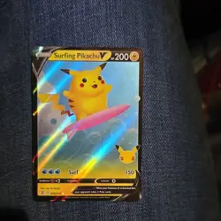 The Pokemon Company Surfing Pikachu V Celebrations Holo 008/025 200 HP - Image 1