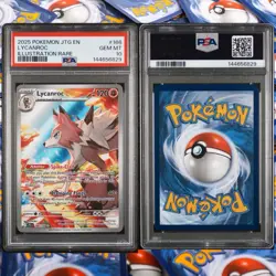 2025 POKEMON JTG EN-JOURNEY TOGETHER ILLUSTRATION RARE #166 LYCANROC PSA 10 - Image 1