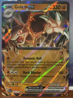 Pokemon TCG Golem ex Scarlet & Violet-151 076/165 Holo Double Rare - Image 1