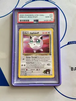 2000 POKEMON GYM CHALLENGE ERIKA'S JIGGLYPUFF #69 PSA 10 - Image 1