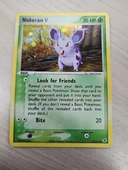 Pokemon FireRed LeafGreen Nidoran Reverse Holo SWIRL 70/112 EXC-NEAR MINT - Image 1