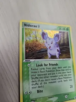 Pokemon FireRed LeafGreen Nidoran Reverse Holo SWIRL 70/112 EXC-NEAR MINT - Image 3