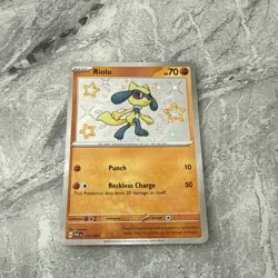 Riolu 173/091 Pokemon TCG Paldean Fates NM pack fresh - Image 2