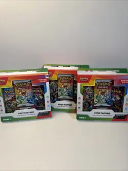 3X Pokemon First Partner Series 1 Illustration Collection Sealed - Image 1