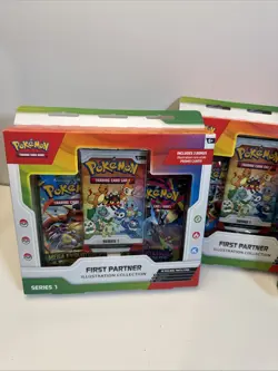 3X Pokemon First Partner Series 1 Illustration Collection Sealed - Image 2