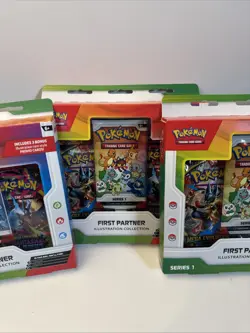 3X Pokemon First Partner Series 1 Illustration Collection Sealed - Image 3