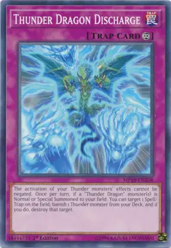 Thunder Dragon Discharge - MP19-EN208 - Common - 1st Edition - Lightly Played - - Image 1