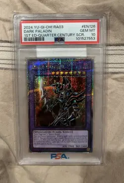 2024 YU-GI-OH! RA03-QUARTER CENTURY BONANZA #EN126 DARK PALADIN PSA 10 - Image 1