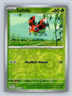 Ledyba Reverse Holo SV07: Stellar Crown #002/142 Pokemon TCG NM - Image 1