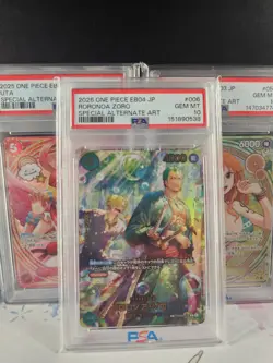 2026 ONE PIECE JAPANESE EB04-EXTRA BOOSTER EGGHEAD CRISIS RORONOA ZORO PSA 10 - Image 1
