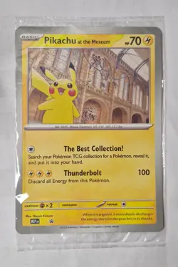 Pikachu at the museum jumbo pokemon promo card sealed mint condition - Image 1