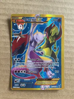 Pokemon Mewtwo EX Full Art 163/162 Secret Rare Holo BREAKthrough Card - Image 1