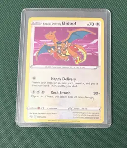 Pokemon Special Delivery Bidoof SWSH177 Holo Promo Card | Sword & Shield | NM - Image 2