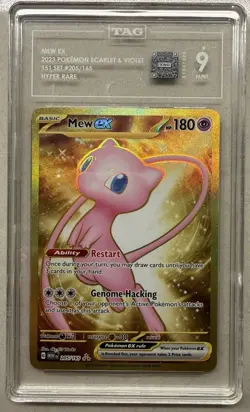 Mew EX 205 TAG 9 Pokemon SV 151 English Set Hyper Rare Nintendo Gold Card TCG - Image 1