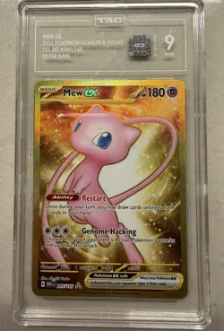 Mew EX 205 TAG 9 Pokemon SV 151 English Set Hyper Rare Nintendo Gold Card TCG - Image 2