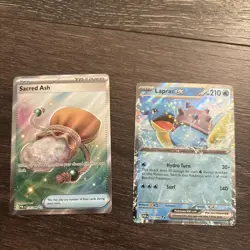 Sacred Ash 115/088 Me03: Perfect Order Holo Lapras Ex 022/088 Lot Of 2 Cards - Image 1