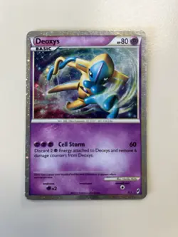 Pokemon Deoxys Shiny Holo Rare Call of Legends SL1 Basic 80 HP Cell Storm Card - Image 1
